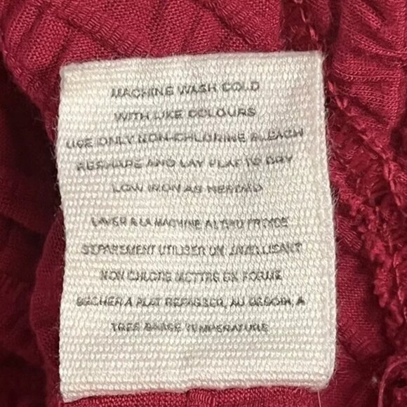 Free People Stretch Top M Long Waffle Knit Pink Keyhole Back - Picture 7 of 8